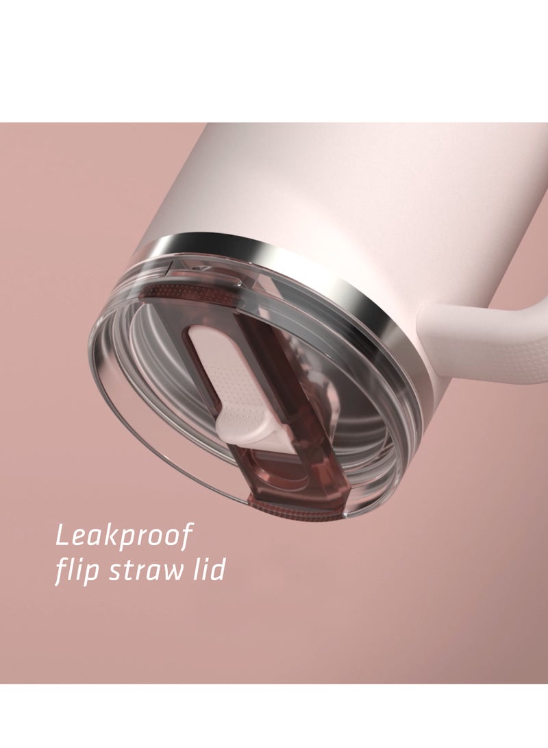 Stanley Quencher ProTour Flip Straw Tumbler with Leakproof Lid 40 oz | Built-In Straw & Handle | Cupholder Compatible for Travel | Insulated Stainless Steel Cup | BPA-Free - Image 4