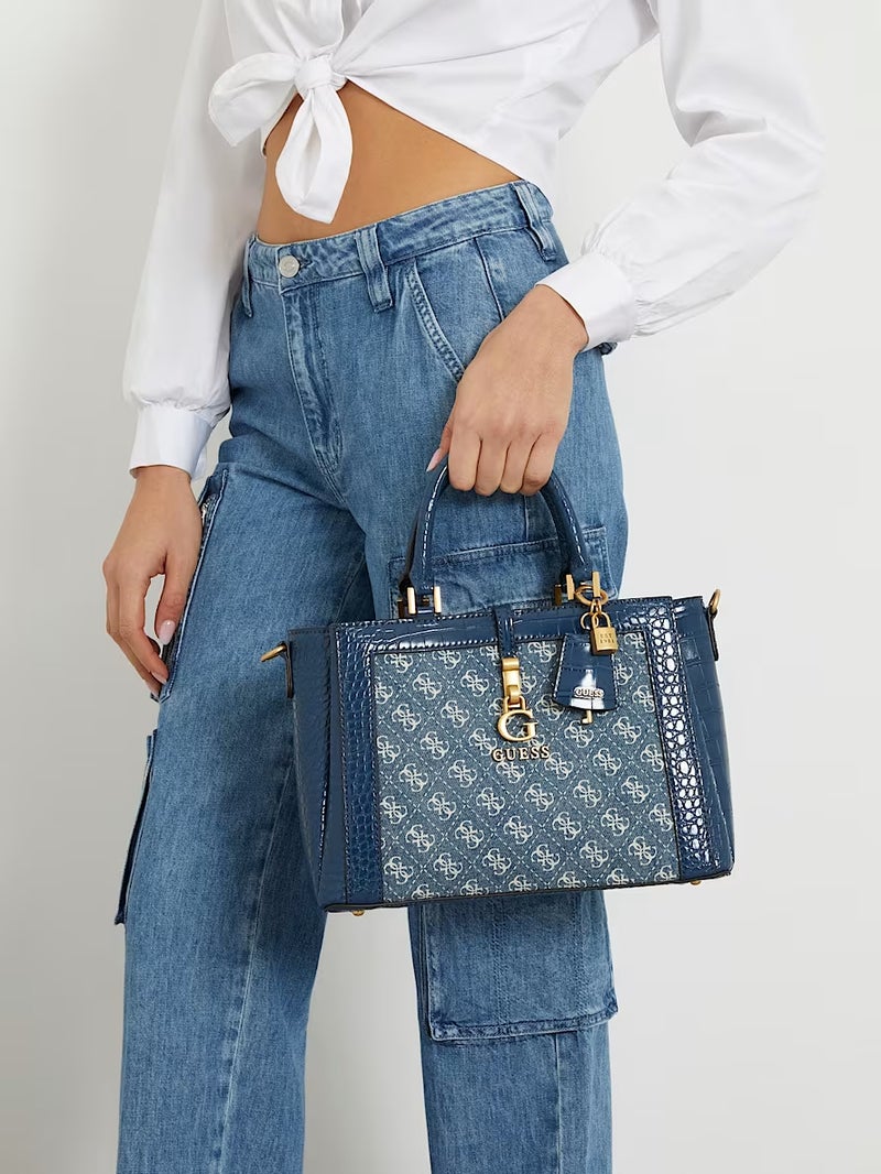 GUESS G James Quattro Girlfriend Satchel Fashion Crossbody Bag Camera bag Blue - Image 2