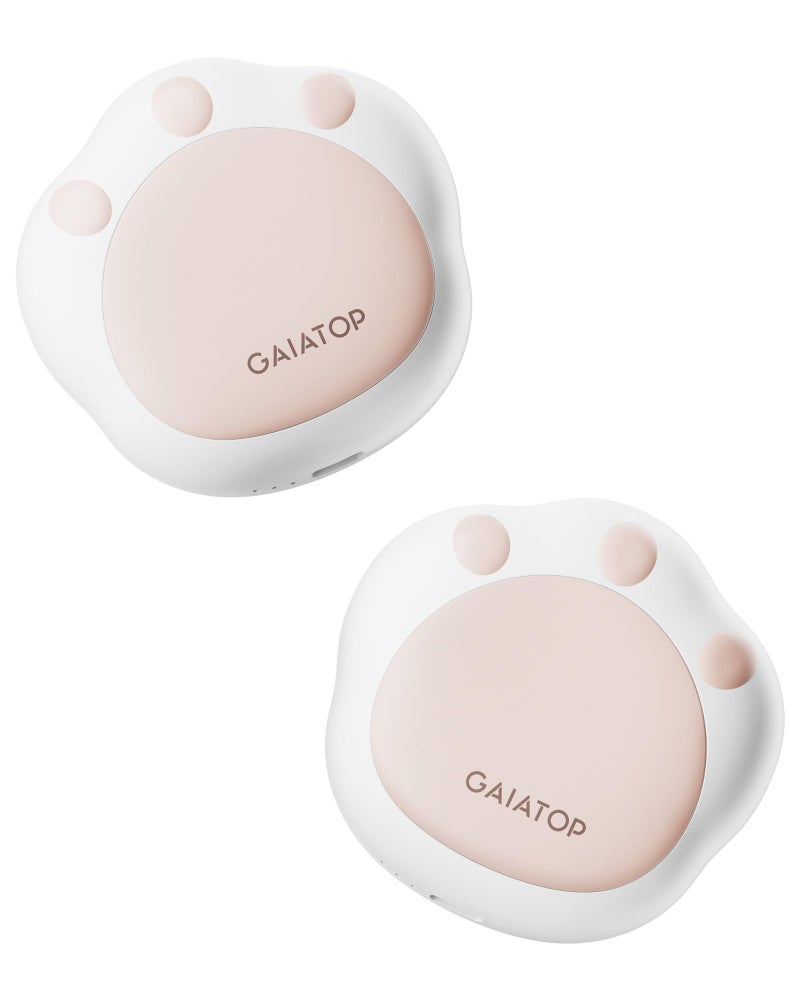 Gaiatop Hand Warmers Rechargeable, 2 Pack Cute Cat Paw Design 3 Levels Magnetic Electric Pocket Heater, Reusable Portable Hot Hands Stocking Stuffers Gifts for Women Men Cat Lover - Image 1