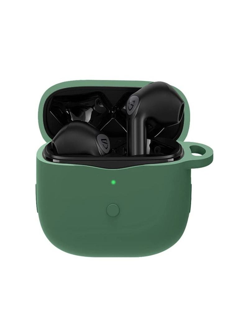 For SoundPEATS Air3 Protective Silicone Case for SoundPEATS Air3 Portable Charging Case with Carabiner Anti-Lost Keychain