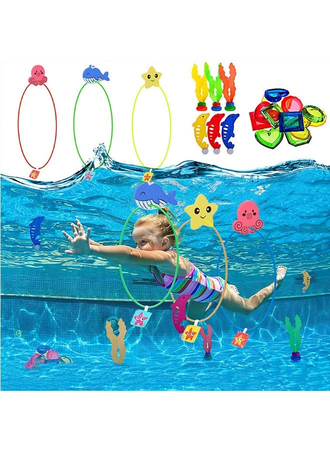 عام تدريب الأطفال على السباحة، حلقات السباحة، ألعاب حمام السباحة، التوازن الرياضي وتنسيق الجسم، ألعاب الحلقات الغواصة للبطولات وألعاب الماء، حلقات التدريب العائمة تحت الماء. - Image 4
