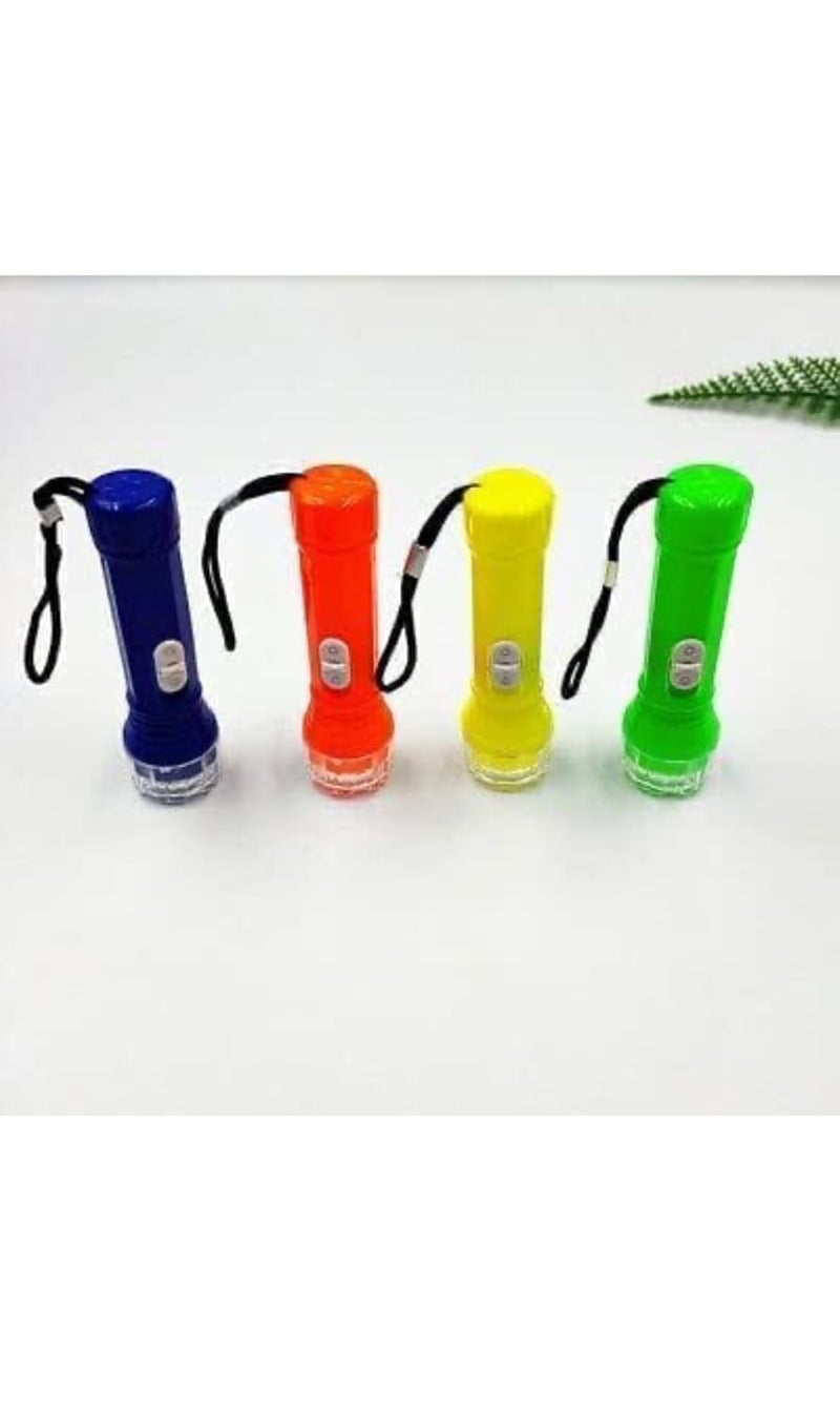 Generic SMARTSUPPLY Pack of 4 Small Plastic Torch with Keychain for Kids Plastic LED Flashlight Torch Beautiful Attractive Good Gift Item Trending Toys for Kids  - Image 4