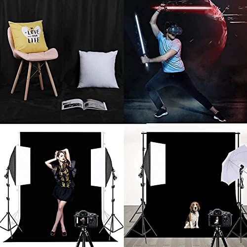 Boltove® 6x9 Ft Black Photography Backdrop Screen Curtain with Rod Pocket for Product Photography, Photoshoot, Live Streaming, Zoom, YouTube, VFX Editing, Reels & FB Shorts - Image 5