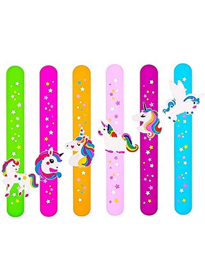 فافيلا أساور FAVELA للأطفال على شكل وحيد القرن، أساور يونيكورن على شكل وحيد القرن، أساور سيليكون، أساور هدايا للبنات، أساور قلابة للأطفال، عبوة من 6 قطع - Image 4