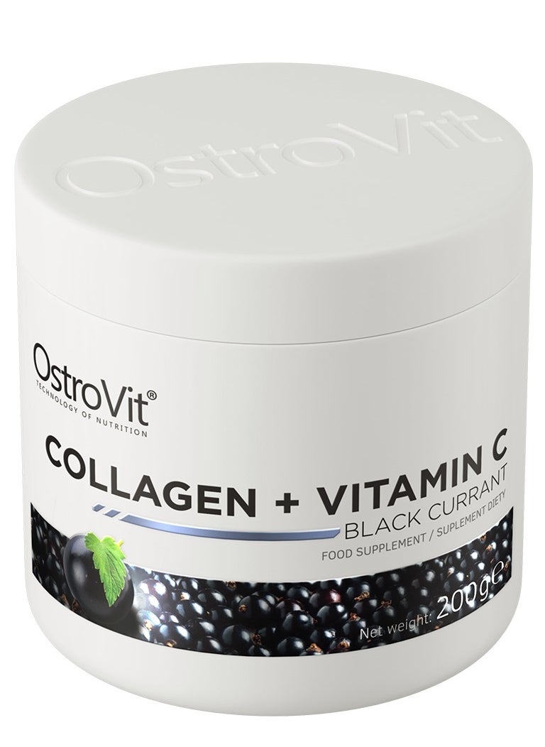 OstroVit Collagen + Vitamin C 200 Grams Black Currant  - Image 3