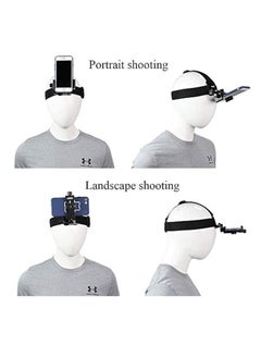 Hihonor Head-Mounted Mobile Phone Holder,First-Person View Video Outdoor Live Shooting Bracket with Phone Clip(4"-7") for iPhone Samsung Smartphones and GoPro Insta360 Sony DJI Action Camera Head Mount Strap  - Image 3