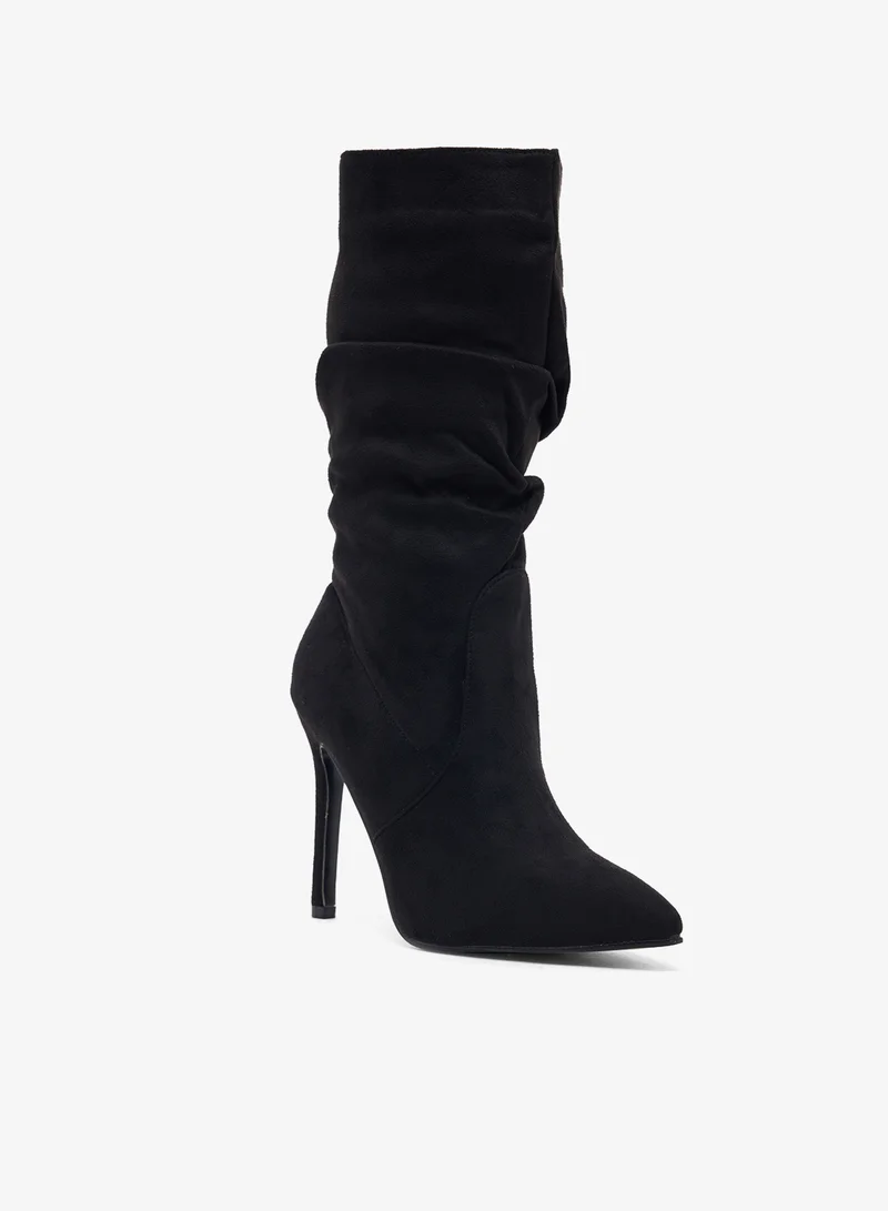 ELLA Pointed Toe Stiletto Heel Mid Calf Boots