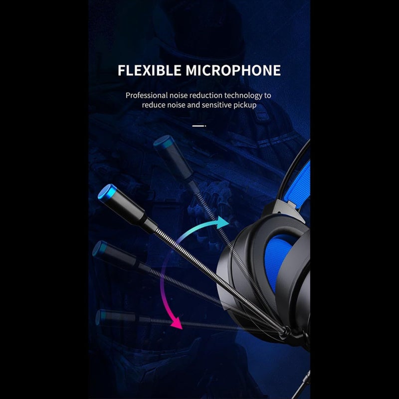 Wired 7.1 Channel Gaming Headset Noise Reduction Microphone Soft Ear Pads PC Travel Stereo - Image 5