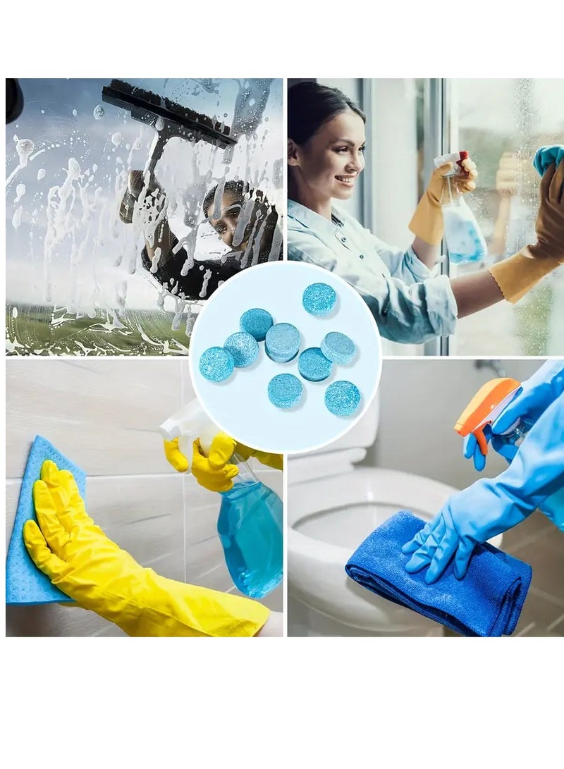 PAMEER 50 Pieces Car Windshield Glass Concentrated Washer Tablets, Solid Car Effervescent Tablets for Oil And Stain Removal, Windscreen Wiper Cleaning, Kitchen, Tables, Glass Windows, and Shelves  Cleaning.  - Image 1