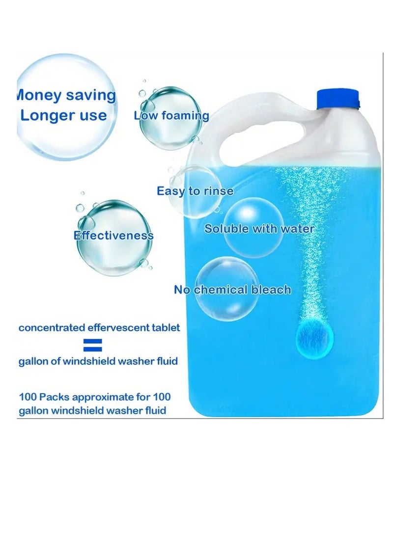 PAMEER 50 Pieces Car Windshield Glass Concentrated Washer Tablets, Solid Car Effervescent Tablets for Oil And Stain Removal, Windscreen Wiper Cleaning, Kitchen, Tables, Glass Windows, and Shelves  Cleaning.  - Image 4