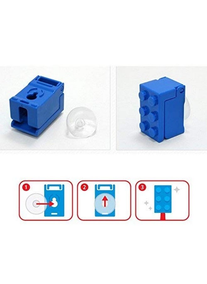KoreaDesignCompany - 3Pcs Brick Design Toothbrush Case Cover Holder Set For Office, Travel, Home For Kids Children (3Pcs-Blockholders) - Image 1