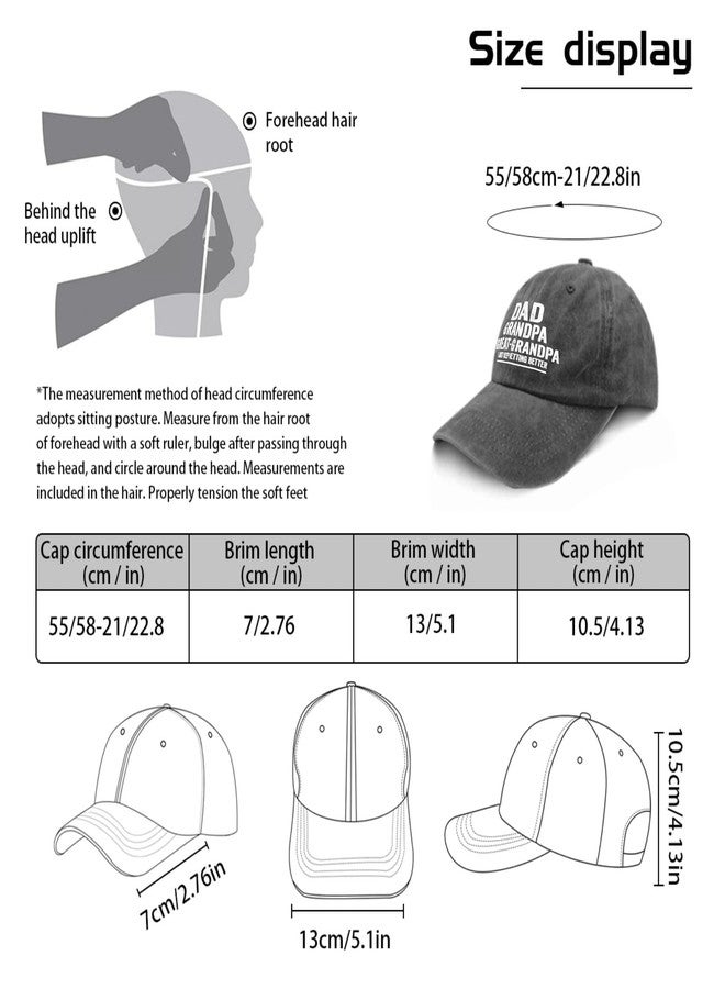 Paunook Dad Grandpa Great Grandpa Baseball Cap River Hat Pigment Black Baseball Hat Gifts for Mom Beach Hat - Image 3
