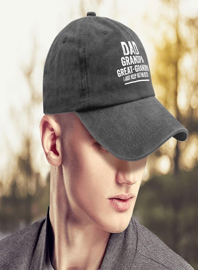 Paunook Dad Grandpa Great Grandpa Baseball Cap River Hat Pigment Black Baseball Hat Gifts for Mom Beach Hat - Image 4