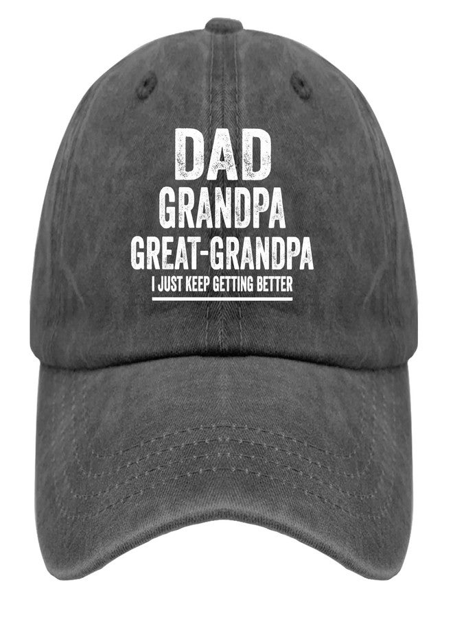 Paunook Dad Grandpa Great Grandpa Baseball Cap River Hat Pigment Black Baseball Hat Gifts for Mom Beach Hat - Image 1