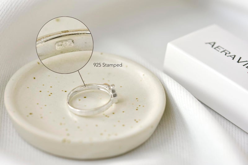 AeraVida Sideways Cross Rainbow Abalone Shell .925 Sterling Silver Ring (9) | Classic Wedding Rings For Women | Religious Ornament Silver Rings - Image 4