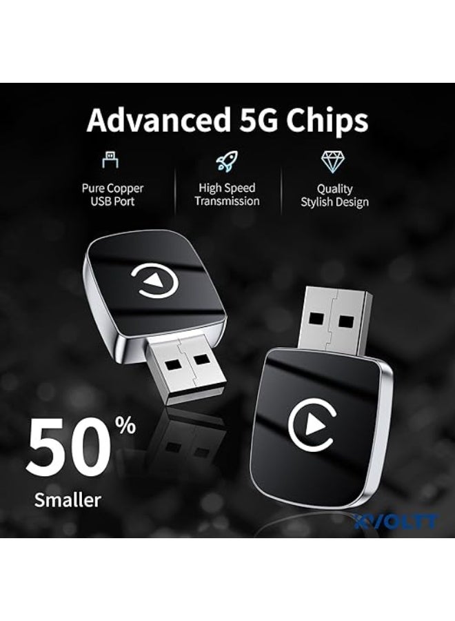 محول CarPlay و Android Auto لاسلكي – يحوّل الاتصال السلكي إلى لاسلكي، تثبيت سريع، اتصال مستقر، تصميم مدمج، متوافق مع USB/USB-C - Image 3