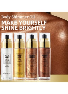 Kormesic Pearl White Body Highlighter Oil 80ml - Illuminate & Brighten Skin Tone  - Image 3