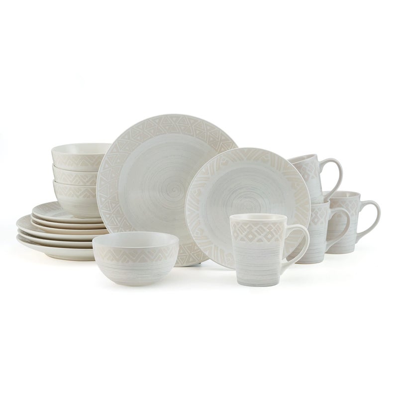 Pfaltzgraff Vera 16 Piece Dinnerware Set Service for 4 Cream - Image 1