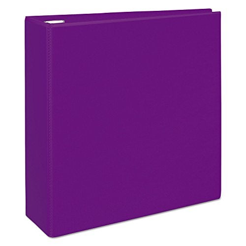 Avery Heavy-Duty View 3 Ring Binder, 4 Inch One Touch EZD Rings, 4.5 Inch Spine, 1 Purple Binder (79813) - Image 4