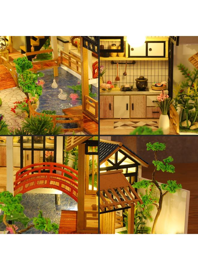 Bluejw DIY Cottage Forest Garden Pastoral Wooden Handmade Assembled Vintage Chinese Courtyard Villa Model Creative Gift Giving - Image 4