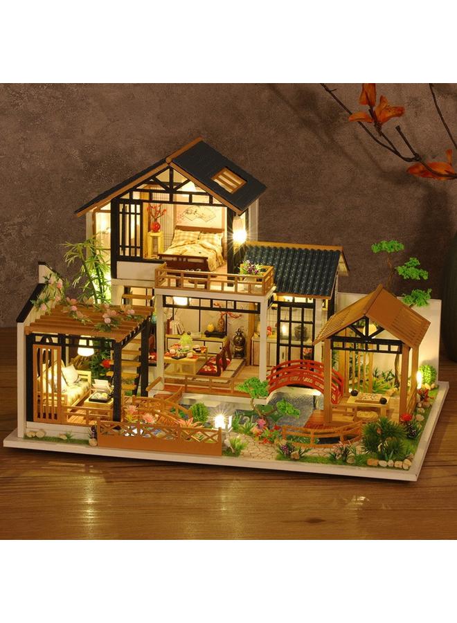 Bluejw DIY Cottage Forest Garden Pastoral Wooden Handmade Assembled Vintage Chinese Courtyard Villa Model Creative Gift Giving - Image 1