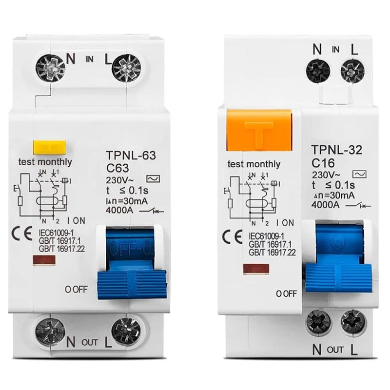 TPNL 10A 230V Residual Current Circuit Breaker 1P N RCBO MCB Mini Design - Image 5