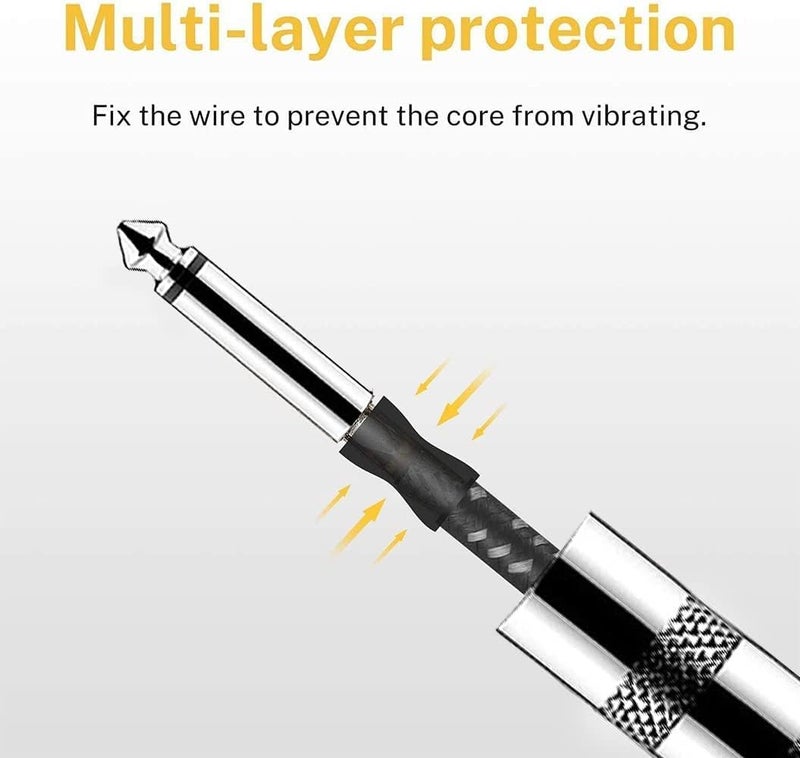 10 ft Guitar Cable - Electric Instrument Cable for Bass and Guitar Amplifiers - Image 3
