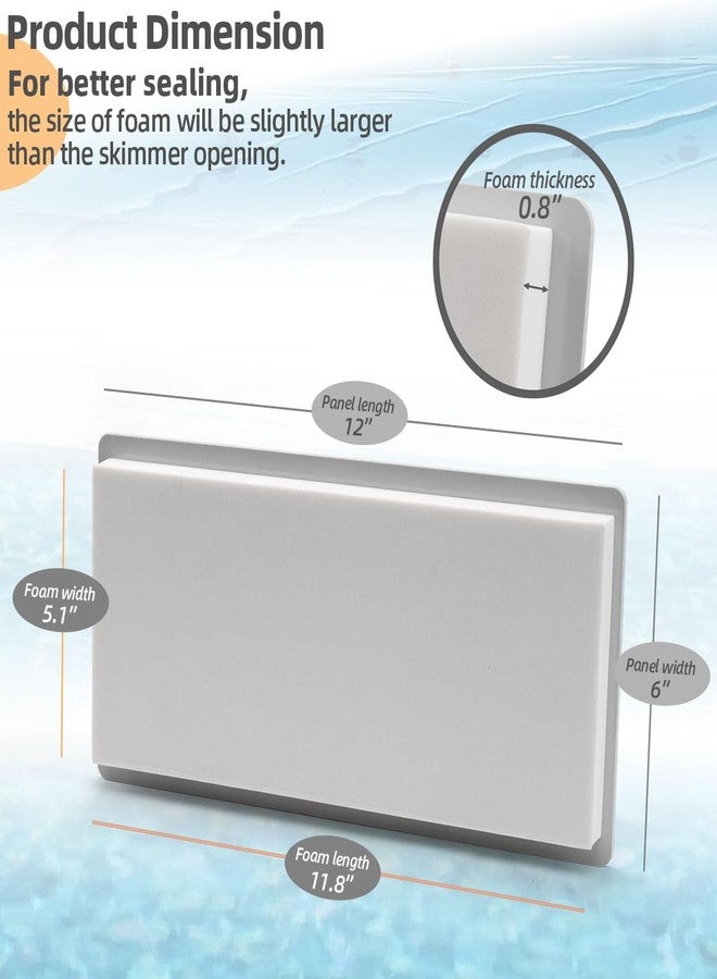 XCWT Pool Skimmer Winter Plug for Above Ground Pool Wide Mouth Skimmer, Winterizing Door Cover Plate for Hayward SP1091WM, Aquador 1010, Kokido K002WBX, Poolstyle PS002, Waterway Flo-Pro ll Skimmer - Image 3