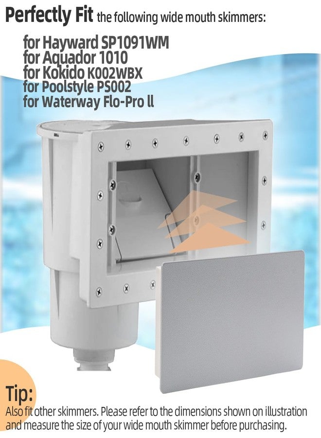 XCWT Pool Skimmer Winter Plug for Above Ground Pool Wide Mouth Skimmer, Winterizing Door Cover Plate for Hayward SP1091WM, Aquador 1010, Kokido K002WBX, Poolstyle PS002, Waterway Flo-Pro ll Skimmer - Image 2