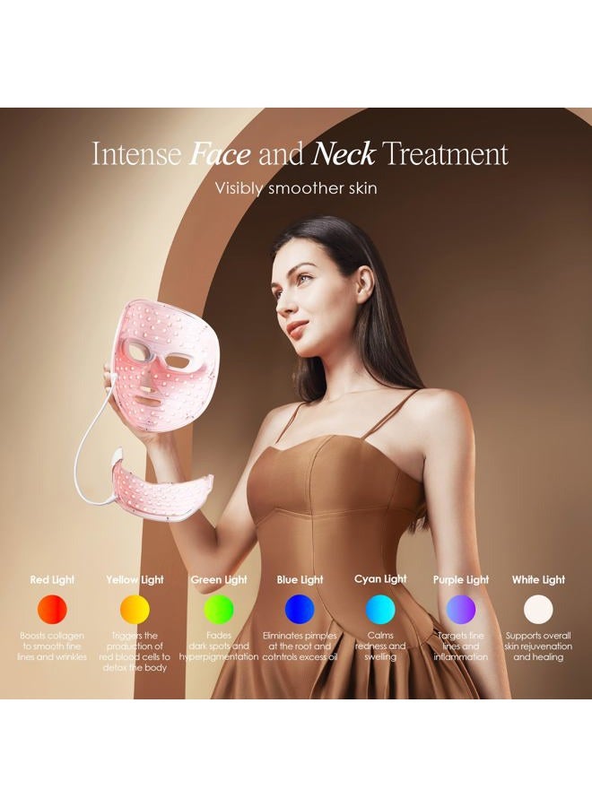 Project E Beauty LightAura Plus LED Light Therapy Mask by Project E Beauty | LED Face & Neck Mask | Skin Rejuvenation | 7 Colors | Anti Aging | Reduce Wrinkles | Anti-inflammation | Brightening Skincare Mask - Image 3