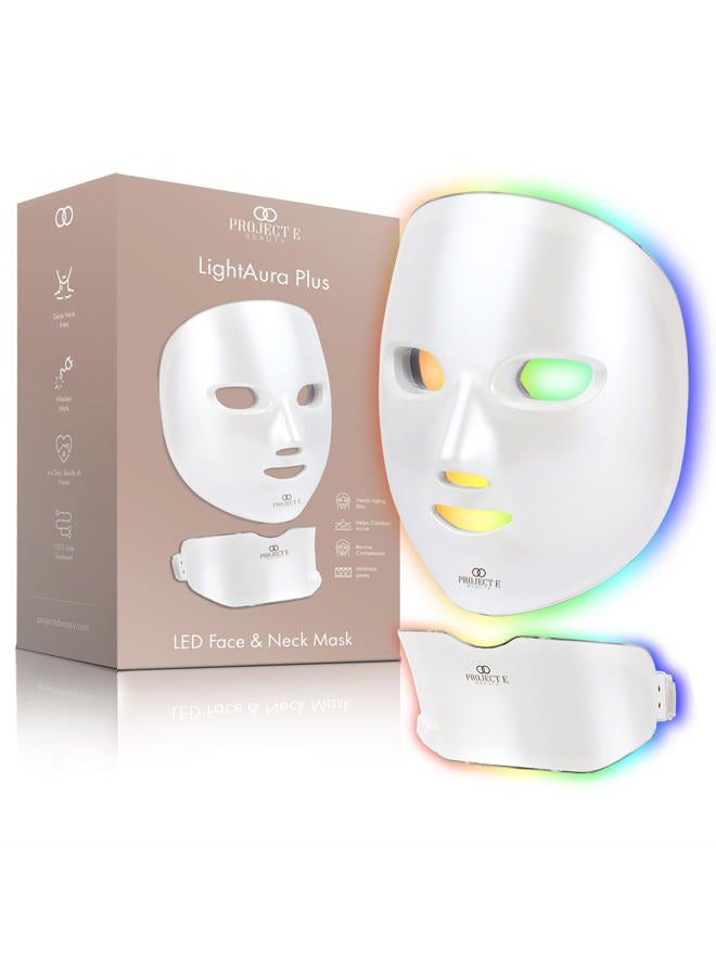 Project E Beauty LightAura Plus LED Light Therapy Mask by Project E Beauty | LED Face & Neck Mask | Skin Rejuvenation | 7 Colors | Anti Aging | Reduce Wrinkles | Anti-inflammation | Brightening Skincare Mask - Image 1