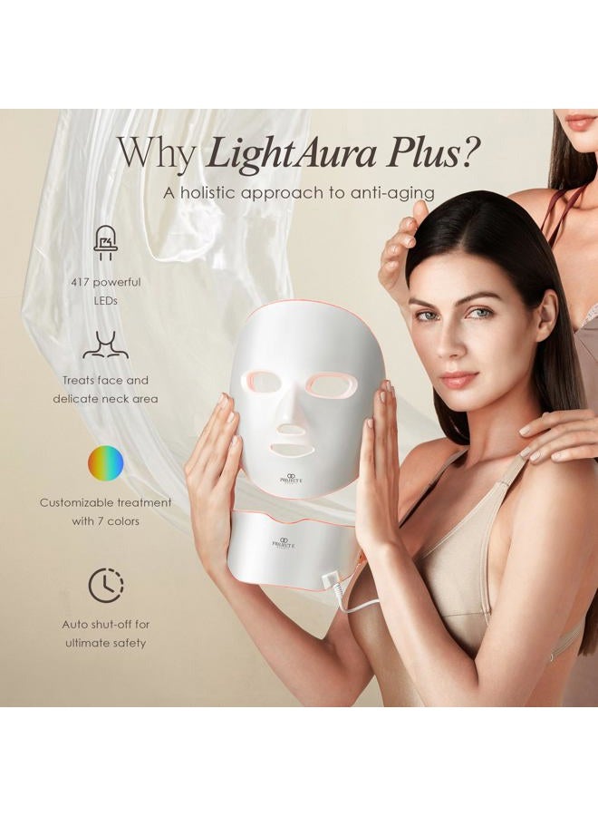Project E Beauty LightAura Plus LED Light Therapy Mask by Project E Beauty | LED Face & Neck Mask | Skin Rejuvenation | 7 Colors | Anti Aging | Reduce Wrinkles | Anti-inflammation | Brightening Skincare Mask - Image 5