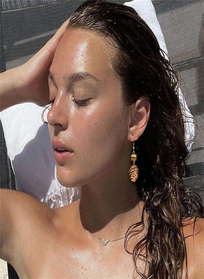 RLHRNDE Christmas Pine Cone Earrings for Women Handmade Cute Fall Charm Pinecone Earrings Real Acorn Pine Cones Earrings Vintage Thanksgiving Decorations Jewelry (Pinecone Cone) - Image 4