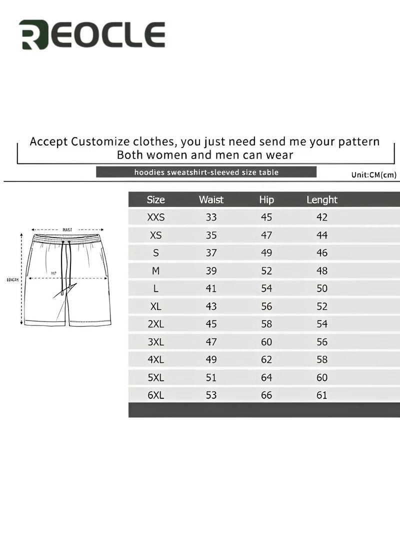 REOCLE Men's 2 Piece Outfits Shorts Tracksuit Real 3D Printed Casual Short Sleeve Crew Neck Suit Vacation Shirt and Shorts Sets - Image 4