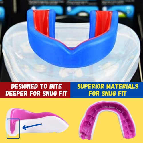 Oral Mart Blue/Red Youth Mouthguard for Kids - Youth Mouthguard for Karate, Flag Football, Martial Arts, Taekwondo, Boxing, Football, Rugby, BJJ, Muay Thai, Soccer, Hockey - Image 5