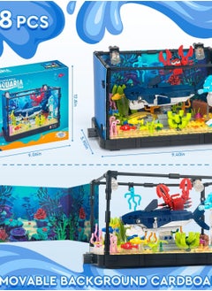 XiuWoo Fish Tank Building Set, Creative Aquarium with Shark, Collectible DIY Toy for Adults, Boys, and Girls Ages 8+, Includes Light, 648PCS.  - Image 3