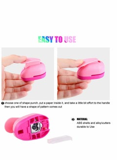 Y&D Heart-Shaped Paper Hole Craft PunchScrapbook Punch A4 Colored Sponge Suitable For Children Diy (Pink With 10 Pieces Of Paper)  - Image 4