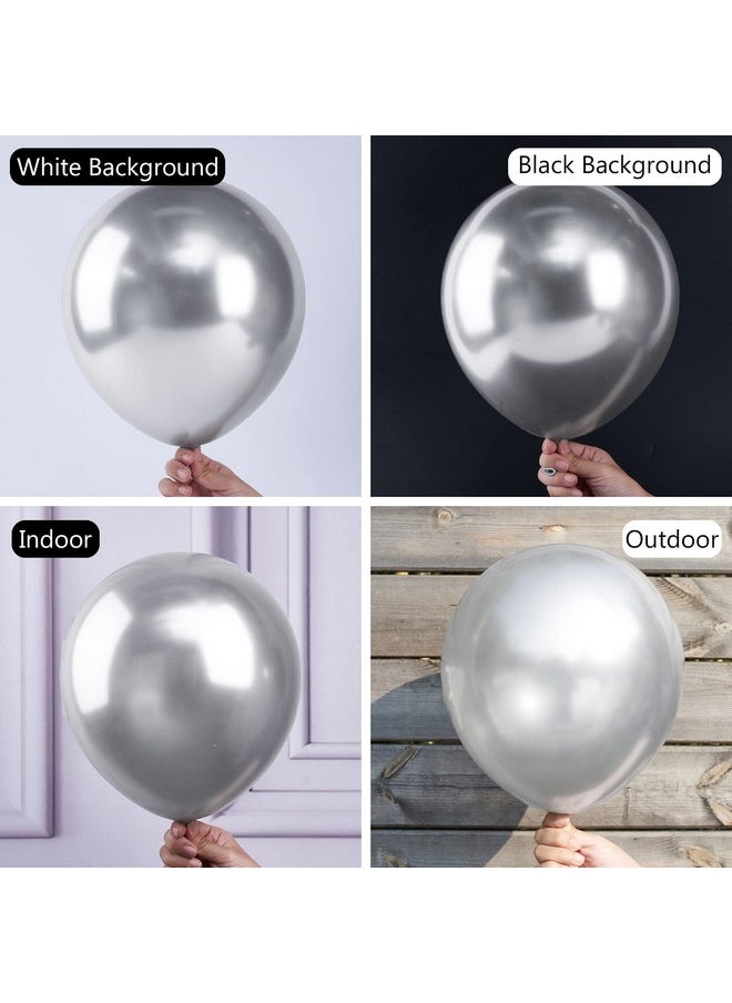 PartyWoo Metallic Silver Balloons 130 Pcs Silver Balloons Different Sizes Pack Of 18 Inch 12 Inch 10 Inch 5 Inch For Balloon Garland As Birthday Decorations Party Decorations Wedding Decorations  - Image 4