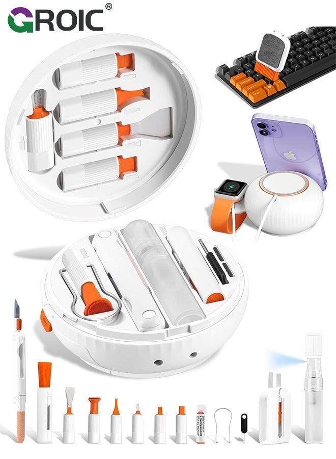 GROIC White Electronics Cleaner KIT, Cleaning for Cell Phone, Airpods, Laptop, Keyboard, Screen, Spray Tool iPad Computer, Clean Brush Device Earbud Headphone Camera.  - Image 1
