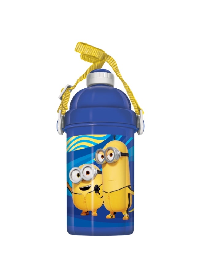 Minions The Rise of Gru High Quality Durable Leak Proof Water Bottle for Kids Blue and Yellow 500 ml 112-31-2105