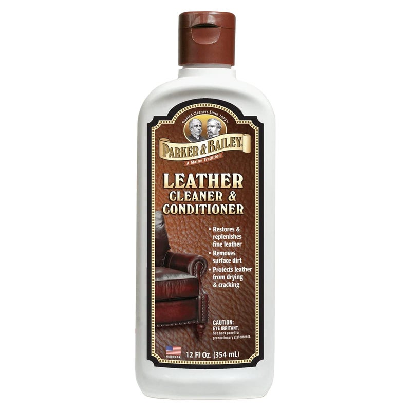 Parker & Bailey Leather Cleaner & Conditioner â€“ Restores & Conditions, Cleaner For Upholstery or Car Interior, Car Seat Cleaner, Faux, Furniture, Handbags, Shoes & More 12oz - Image 1