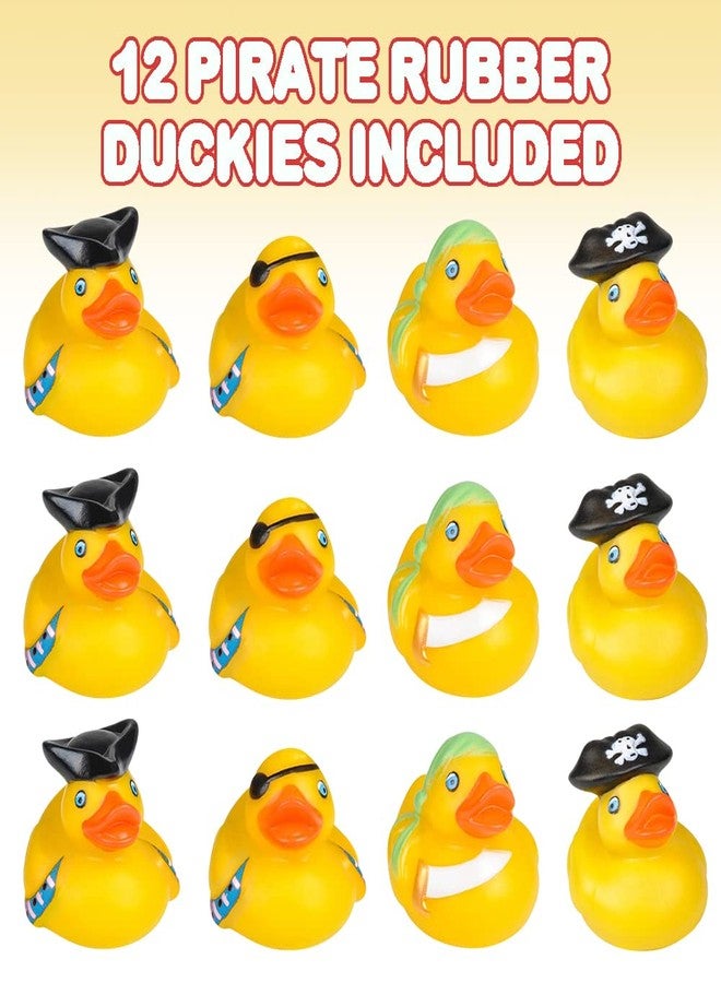 ArtCreativity 12 Pcs Pirate Rubber Ducks - 2 Inch Pirate Ducks for Jeeps, Pirate Party Favors & Decorations, Cute Rubber Ducks Pirate Toys for Bath, Pool, Carnival & Pirate-Themed Parties - Image 2