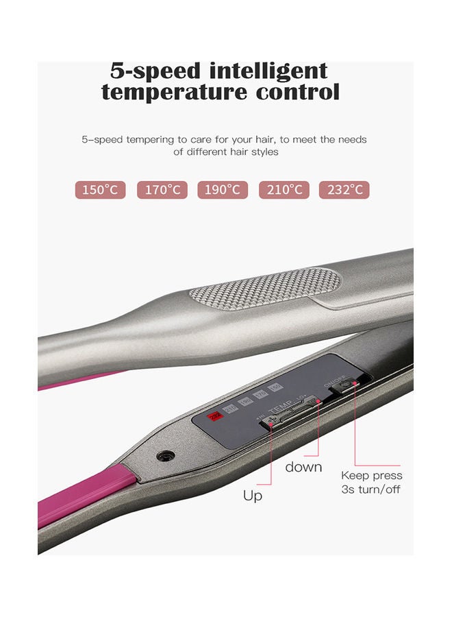 Portable Mini Wave Hair Straightener Curling Iron Grey 26.5cm - Image 3