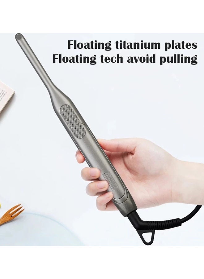 Portable Mini Wave Hair Straightener Curling Iron Grey 26.5cm - Image 4