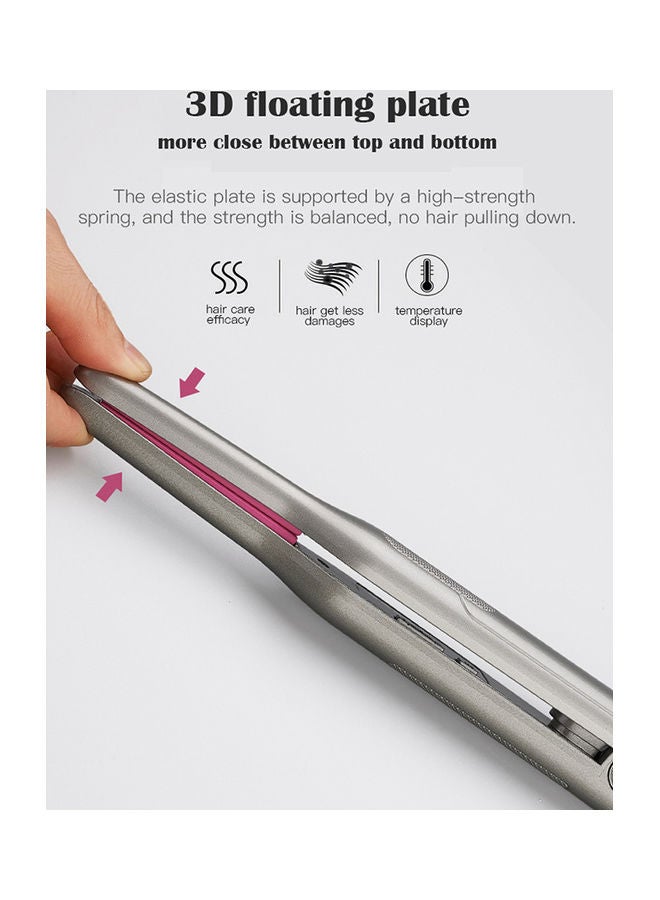 Portable Mini Wave Hair Straightener Curling Iron Grey 26.5cm - Image 2
