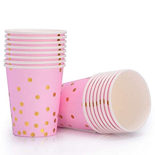 WENGTY Disposable Paper Cup Tea Coffee Cup for Party Wedding and Every Day Use (Color Design May Vary) (300) - Image 4