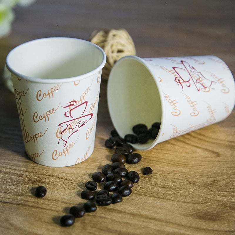 WENGTY Disposable Paper Cup Tea Coffee Cup for Party Wedding and Every Day Use (Color Design May Vary) (300) - Image 3