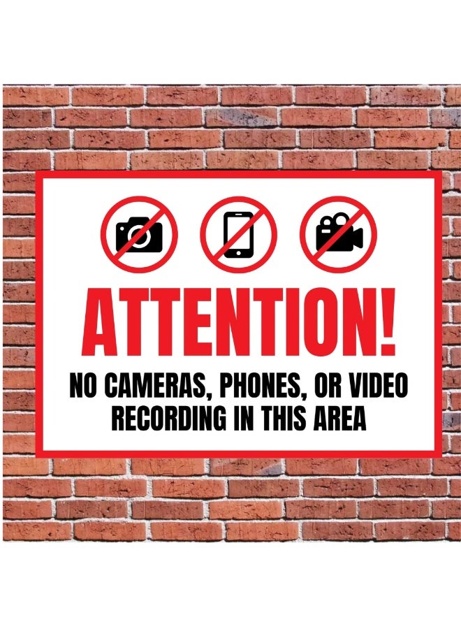 Privacy Awareness Sign – Photography and Video Recording Not Allowed Sticker A4 Size with Matt - Image 3
