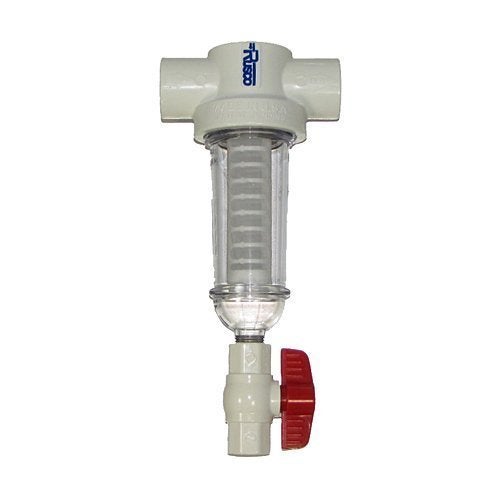 Rusco/Vu-Flow 1" 100 Mesh PVC Spin Down Sediment T-Style Water Filter - Image 5