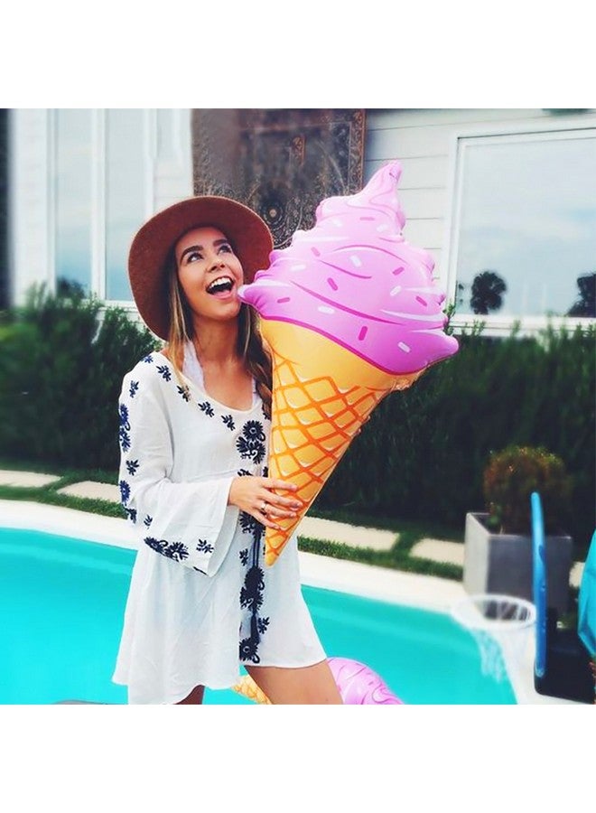 Novelty Place Giant Inflatable Ice Cream Cone for Summer Party, Swimming Pool, Beach, Birthday, and Outdoor Decorations(36 Inches, Pack of 3) - Image 5